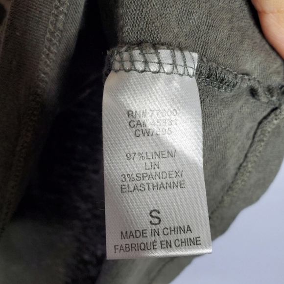 Chaser Olive Green Costa Azul Linen Short Sleeve Graphic T-Shirt - Picture 7 of 7